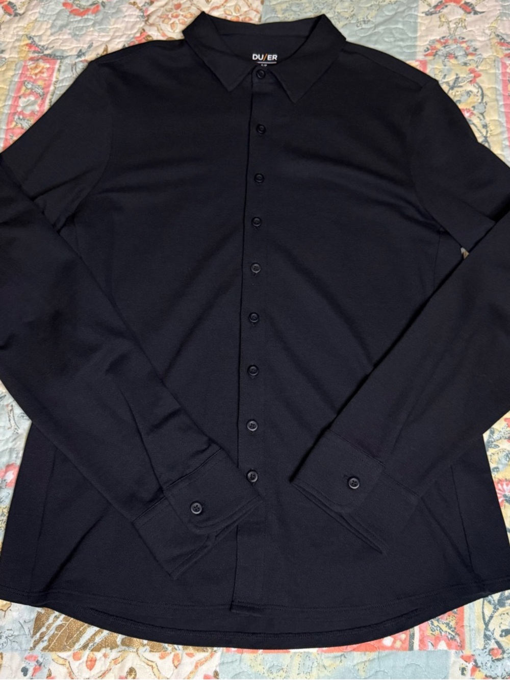 DU/ER Air Flow Pique Knit Button Down Shirt Outdoor Casual Streetwear Small - Picture 7 of 12